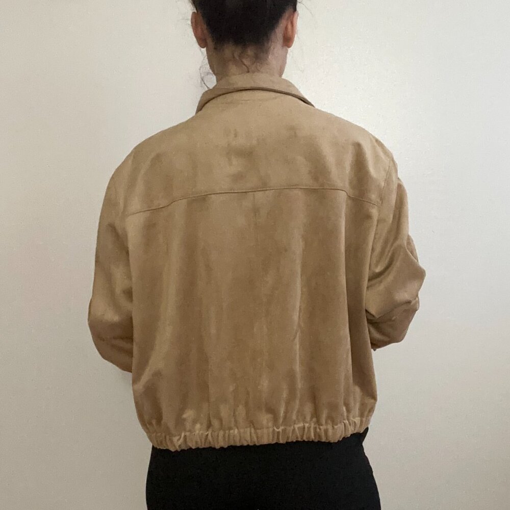 Zara faux suede jacket bomber - New without tag - size XL - Picture 7 of 13
